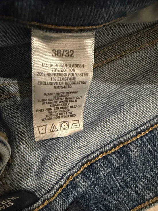 Aeropostale Stacked Ultra Skinny Distressed Jeans - Blue Denim - Picture 4 of 8